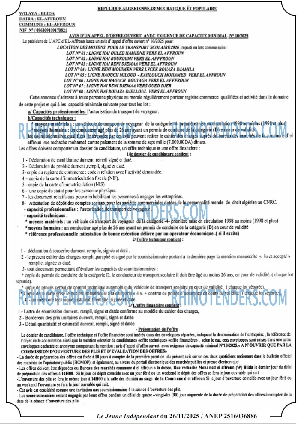 Jeune Independant