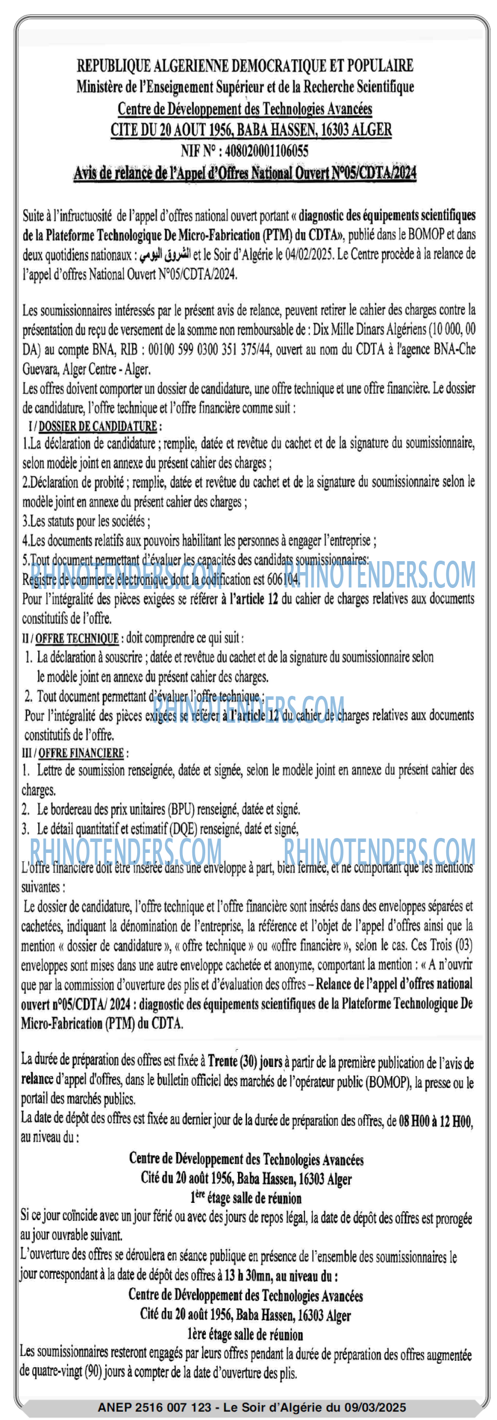 LE SOIR D'ALGERIE