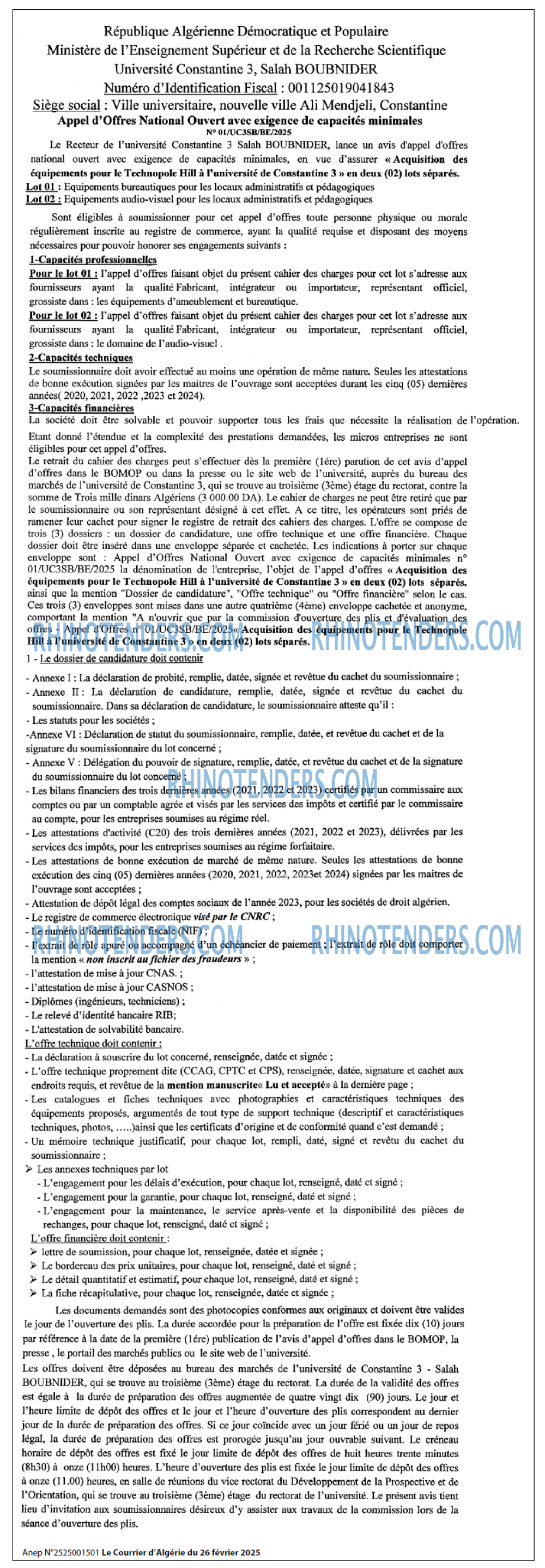 Le Courrier d'Algerie