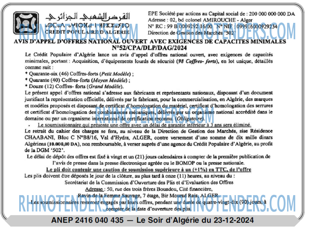 LE SOIR D'ALGERIE