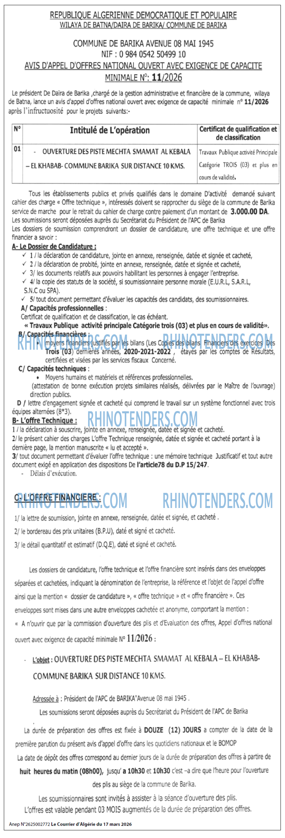Le Courrier d'Algerie