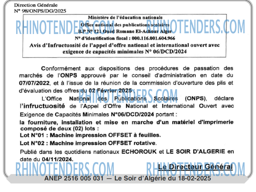 LE SOIR D'ALGERIE