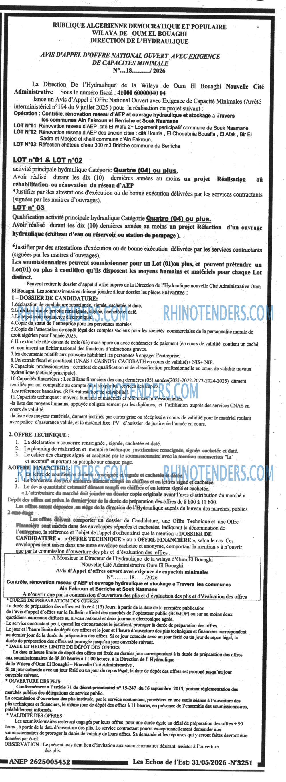 Les Echos de l'Est