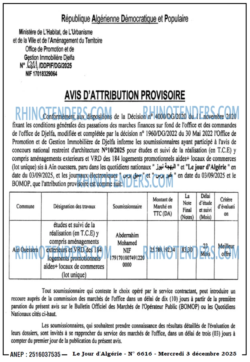 Le Jour d'Algérie