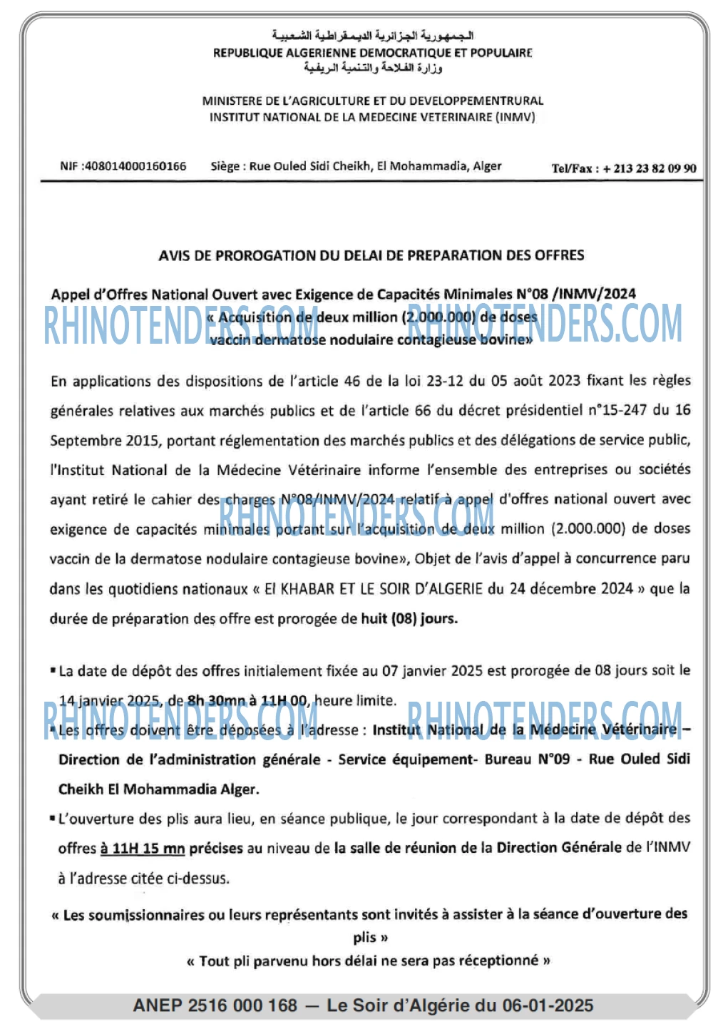 LE SOIR D'ALGERIE
