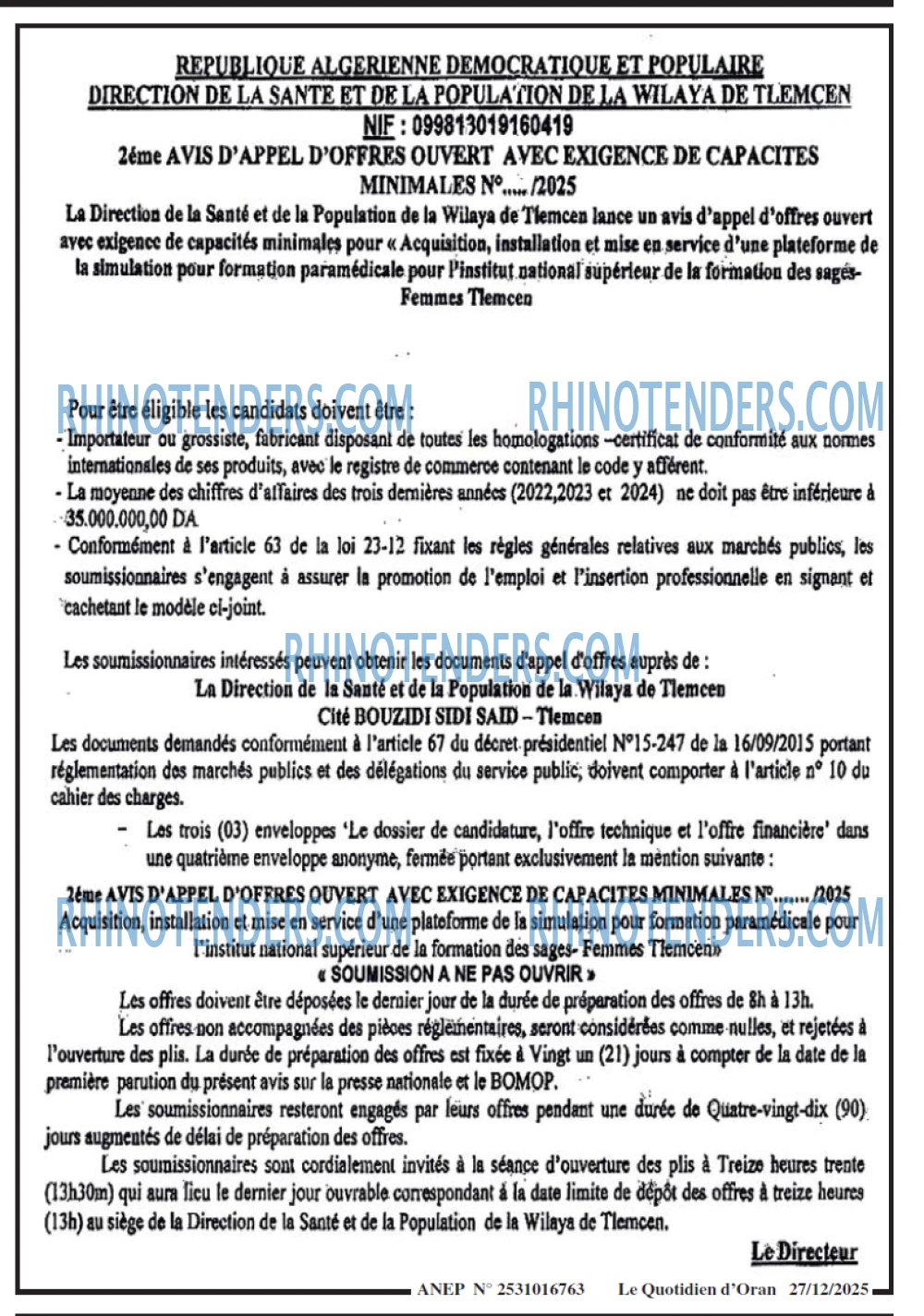 Le Quotidien d'Oran