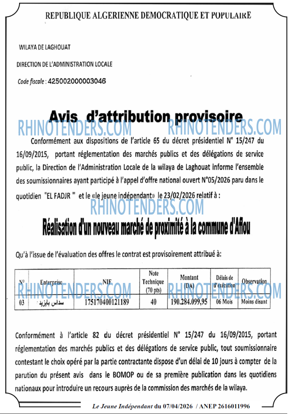 Jeune Independant