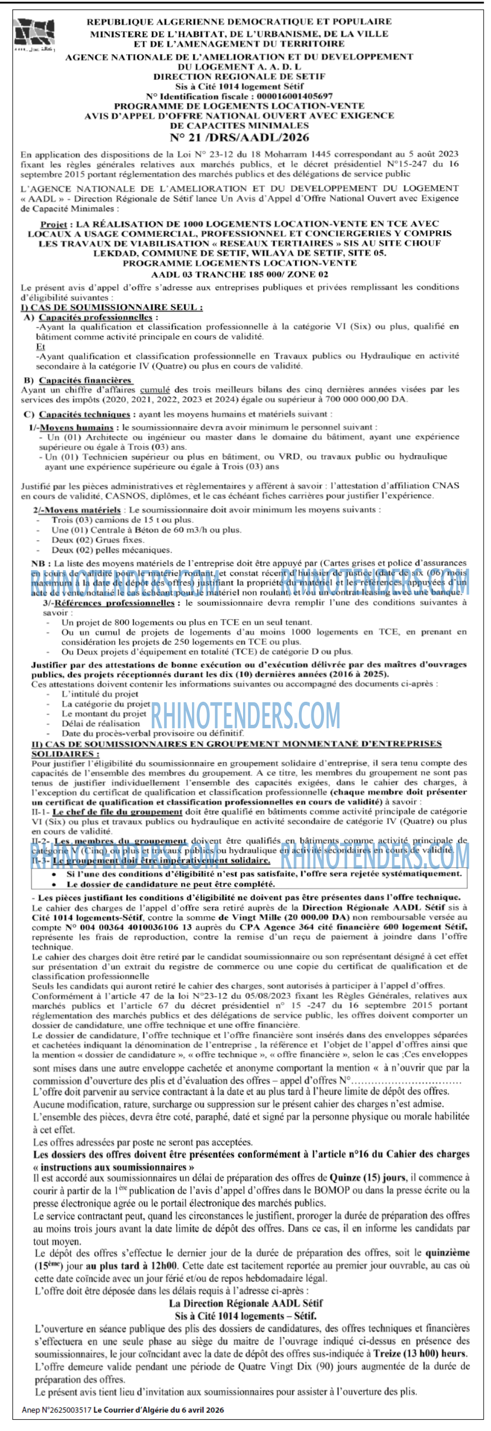 Le Courrier d'Algerie