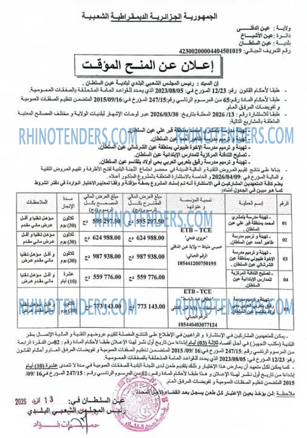 Rhinotenders