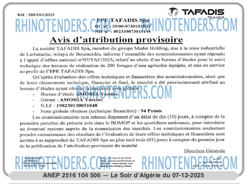 LE SOIR D'ALGERIE