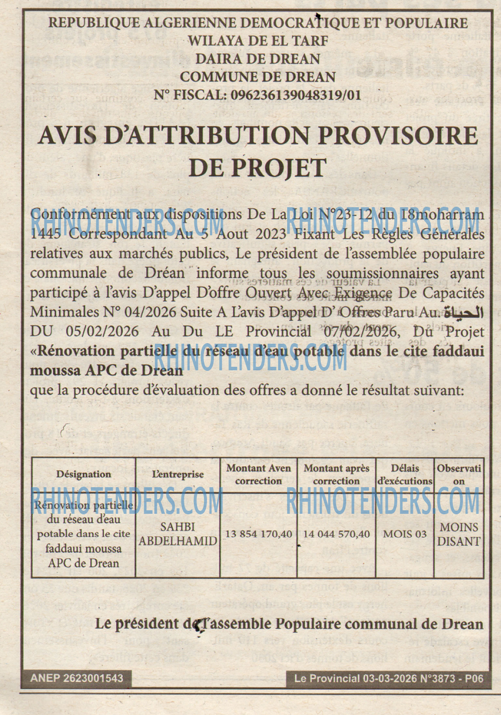 LE PROVINCIAL