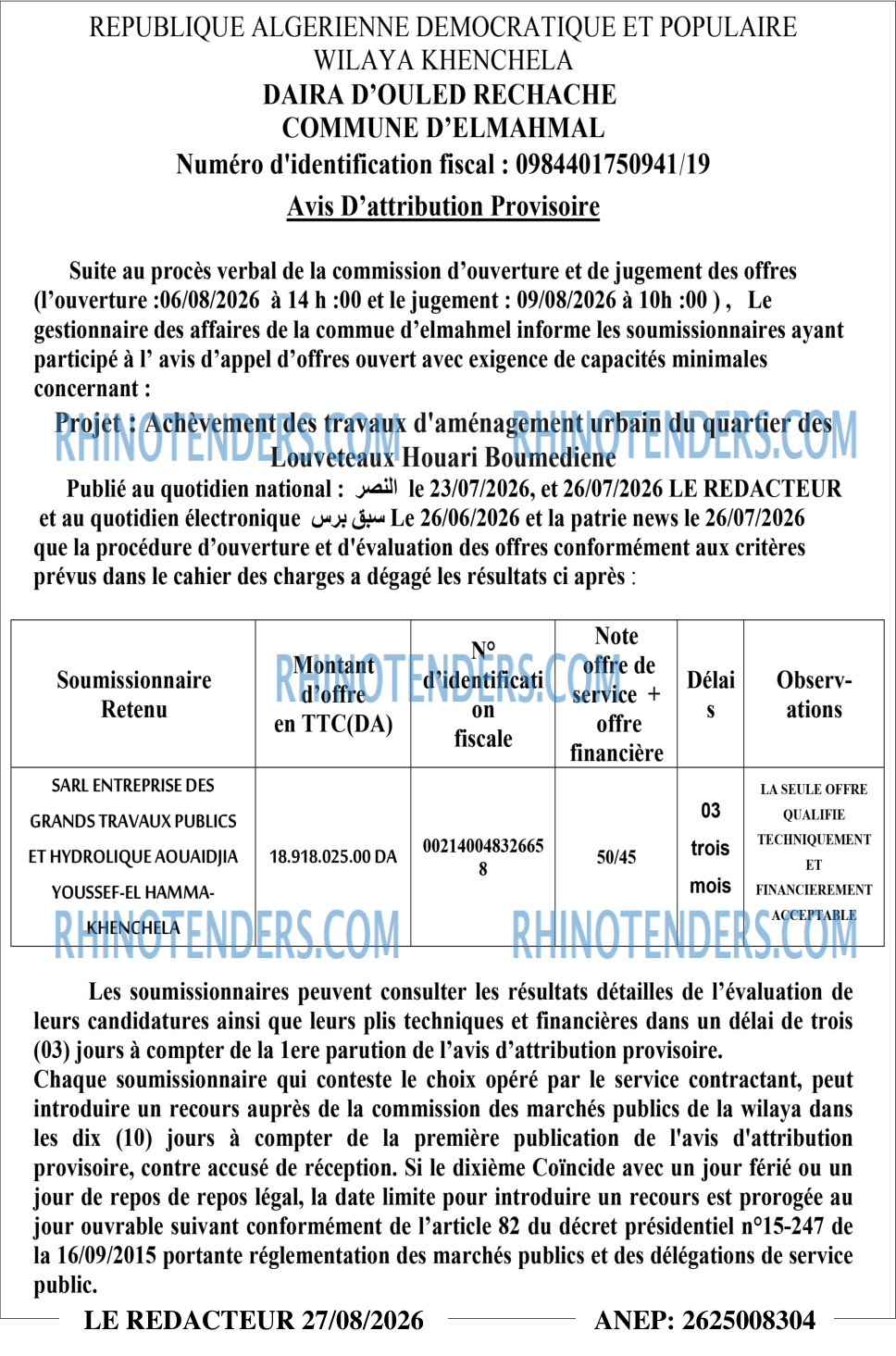 LE REDACTEUR