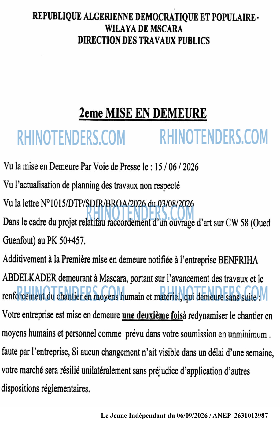 Le jeune indépendant