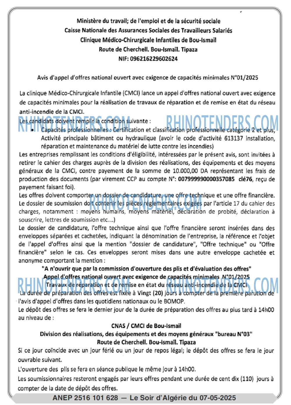 LE SOIR D'ALGERIE