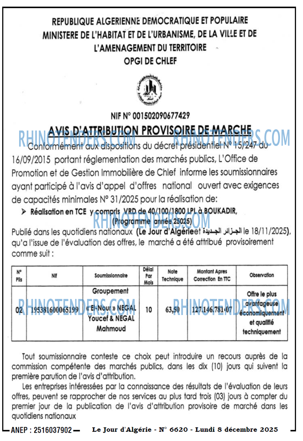 Le Jour d'Algérie