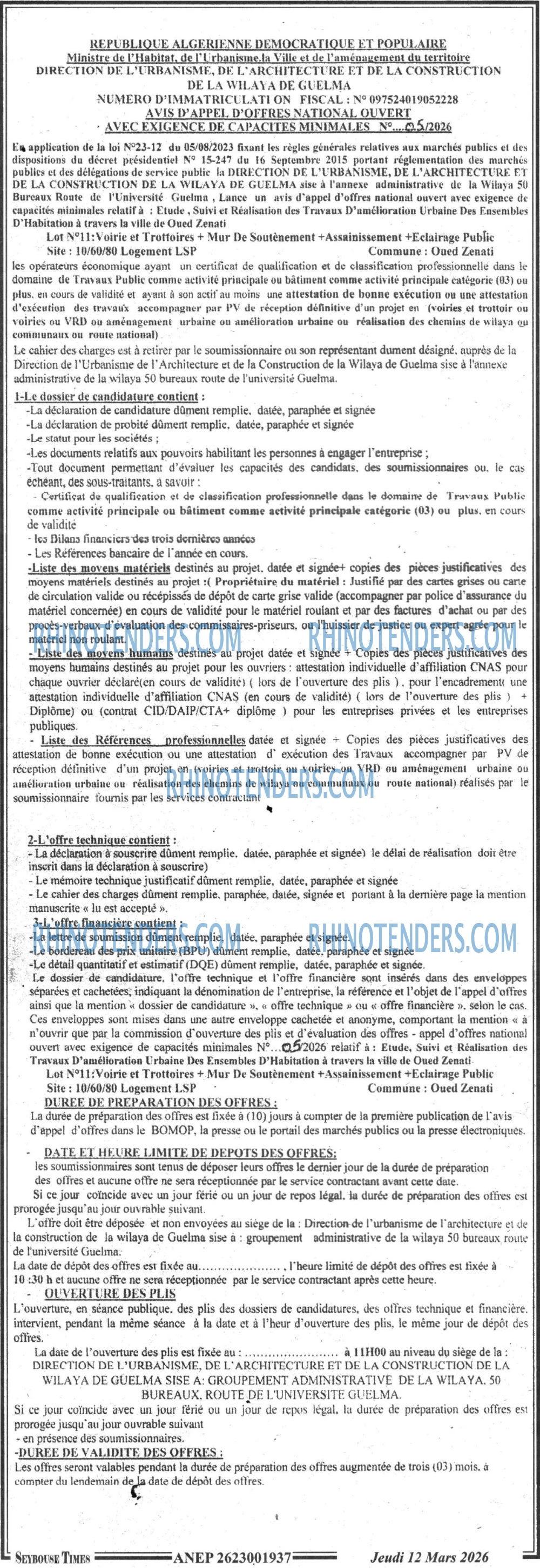 SEYBOUSSE TIMES