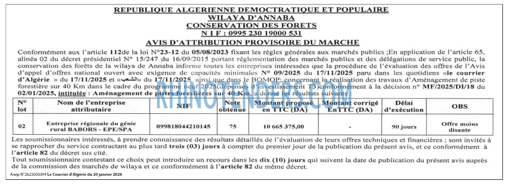 Le Courrier d'Algerie