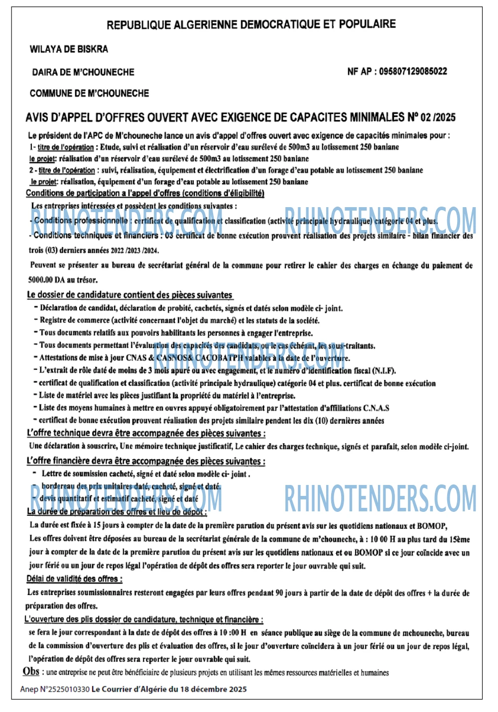 Le Courrier d'Algerie