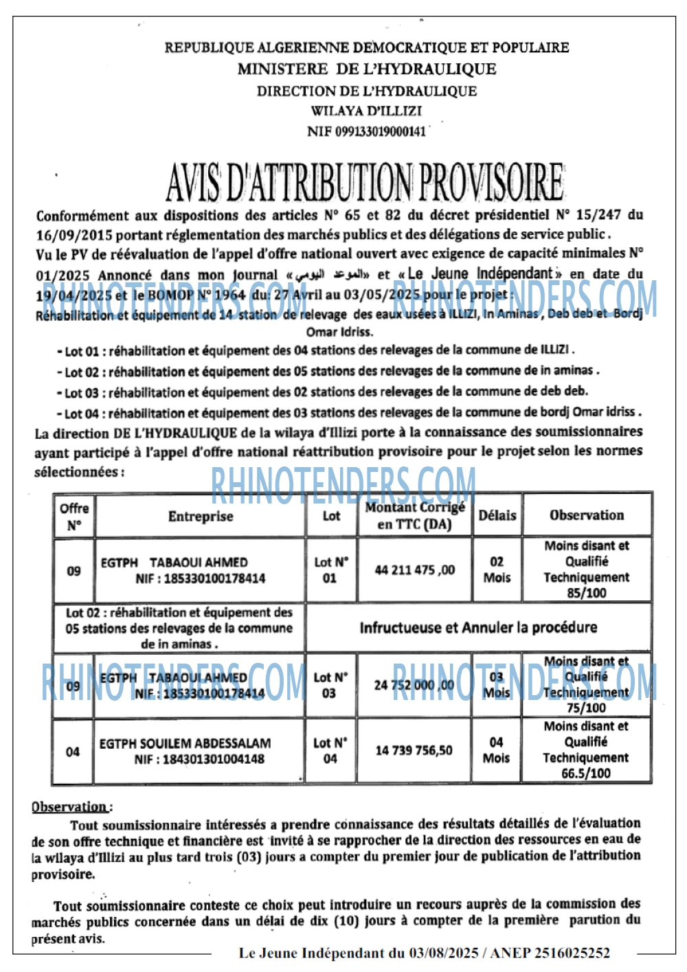 Le jeune indépendant