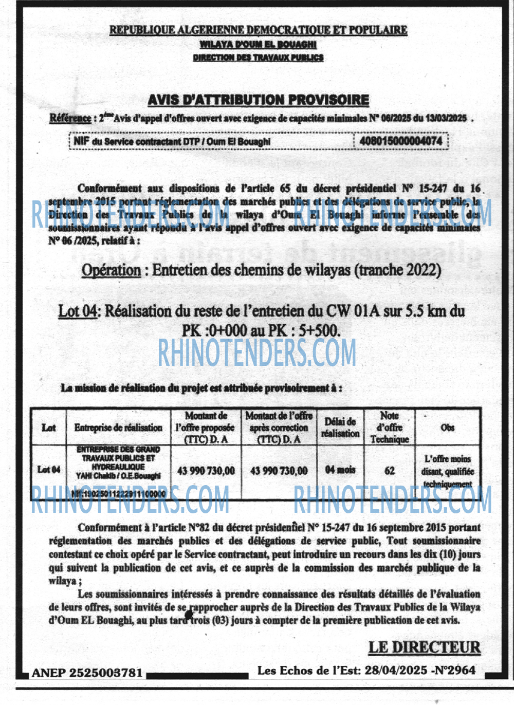 Les Echos de l'Est