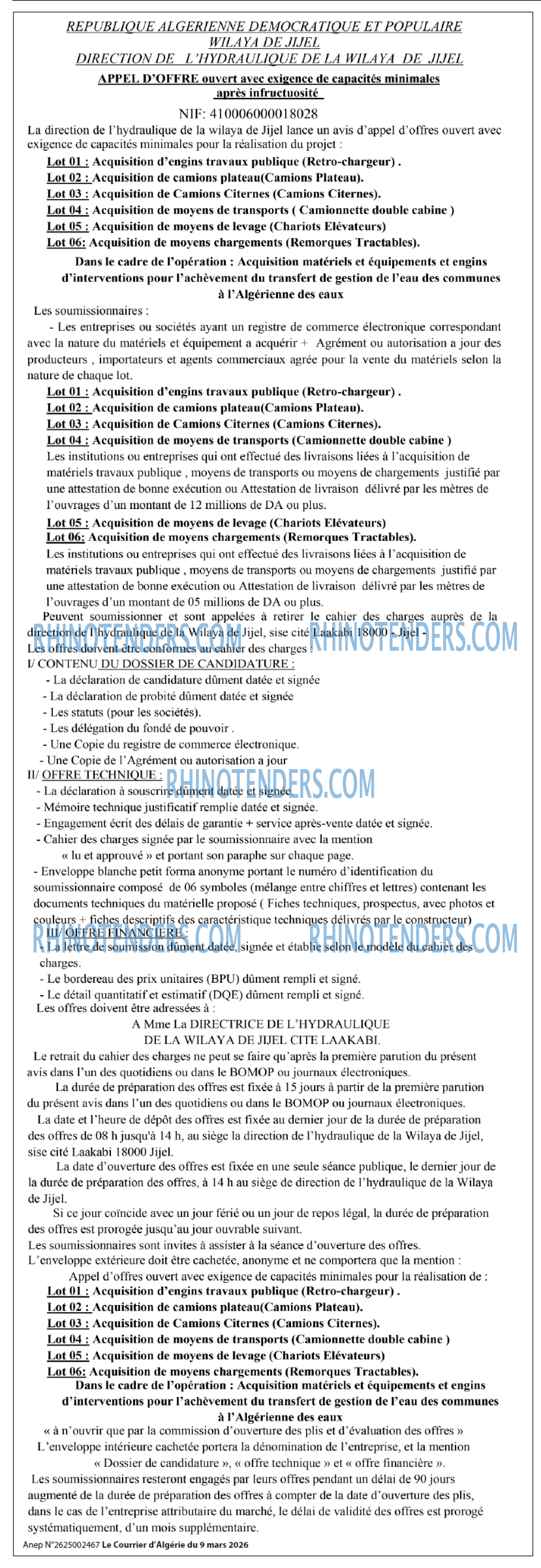 Le Courrier d'Algerie