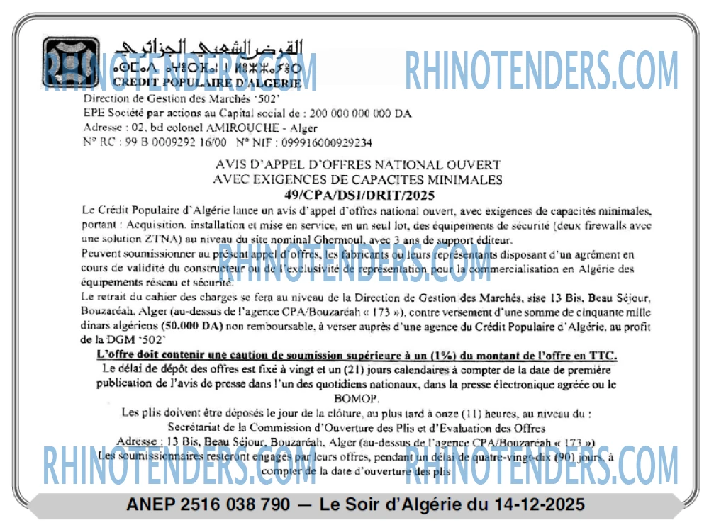 LE SOIR D'ALGERIE