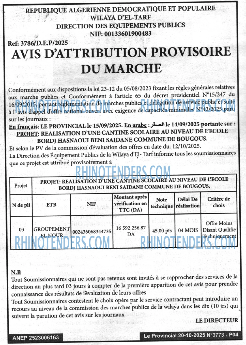 LE PROVINCIAL