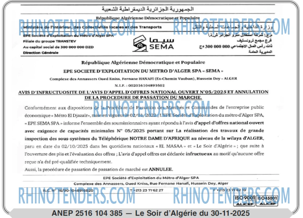 LE SOIR D'ALGERIE