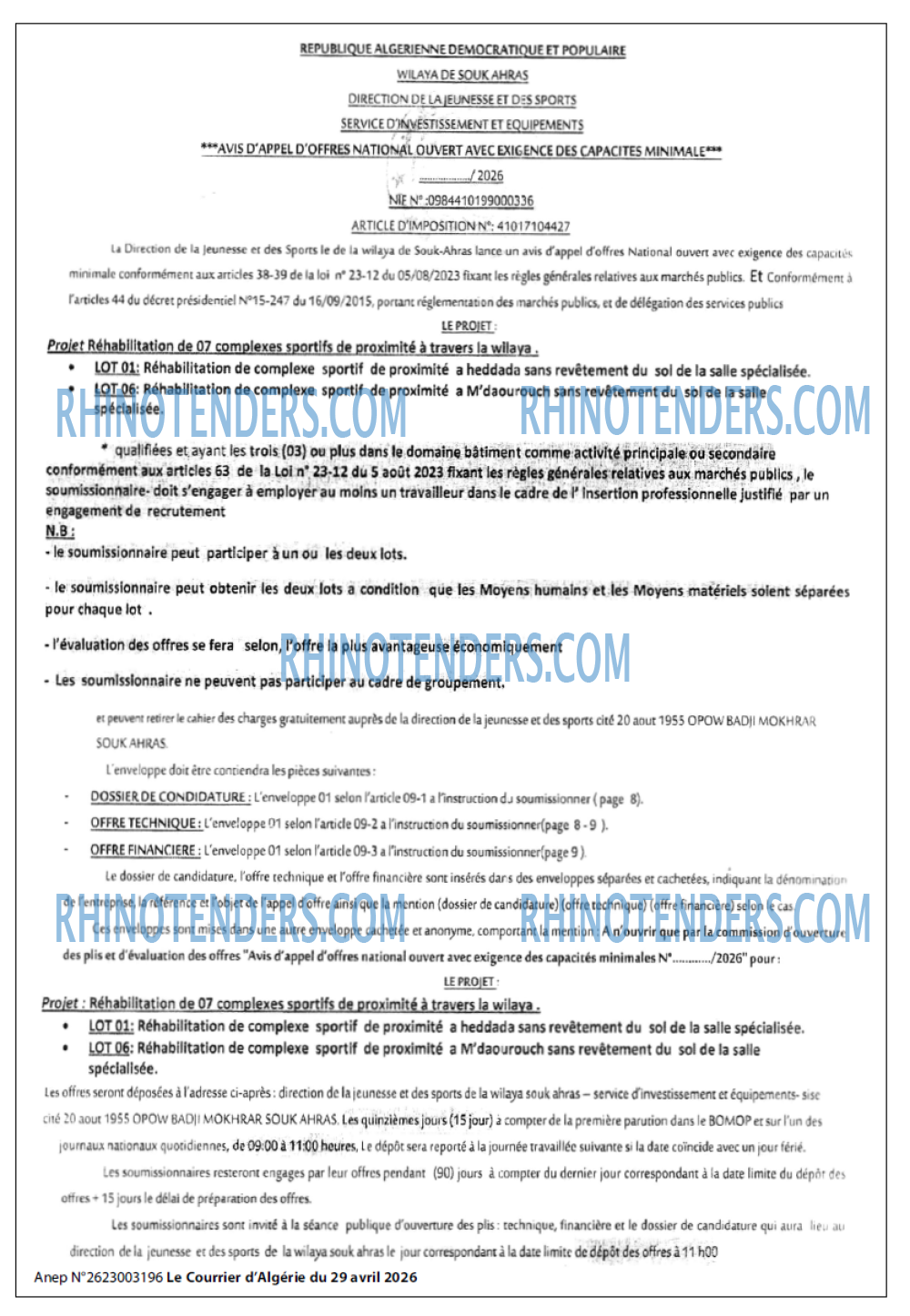 Le Courrier d'Algerie