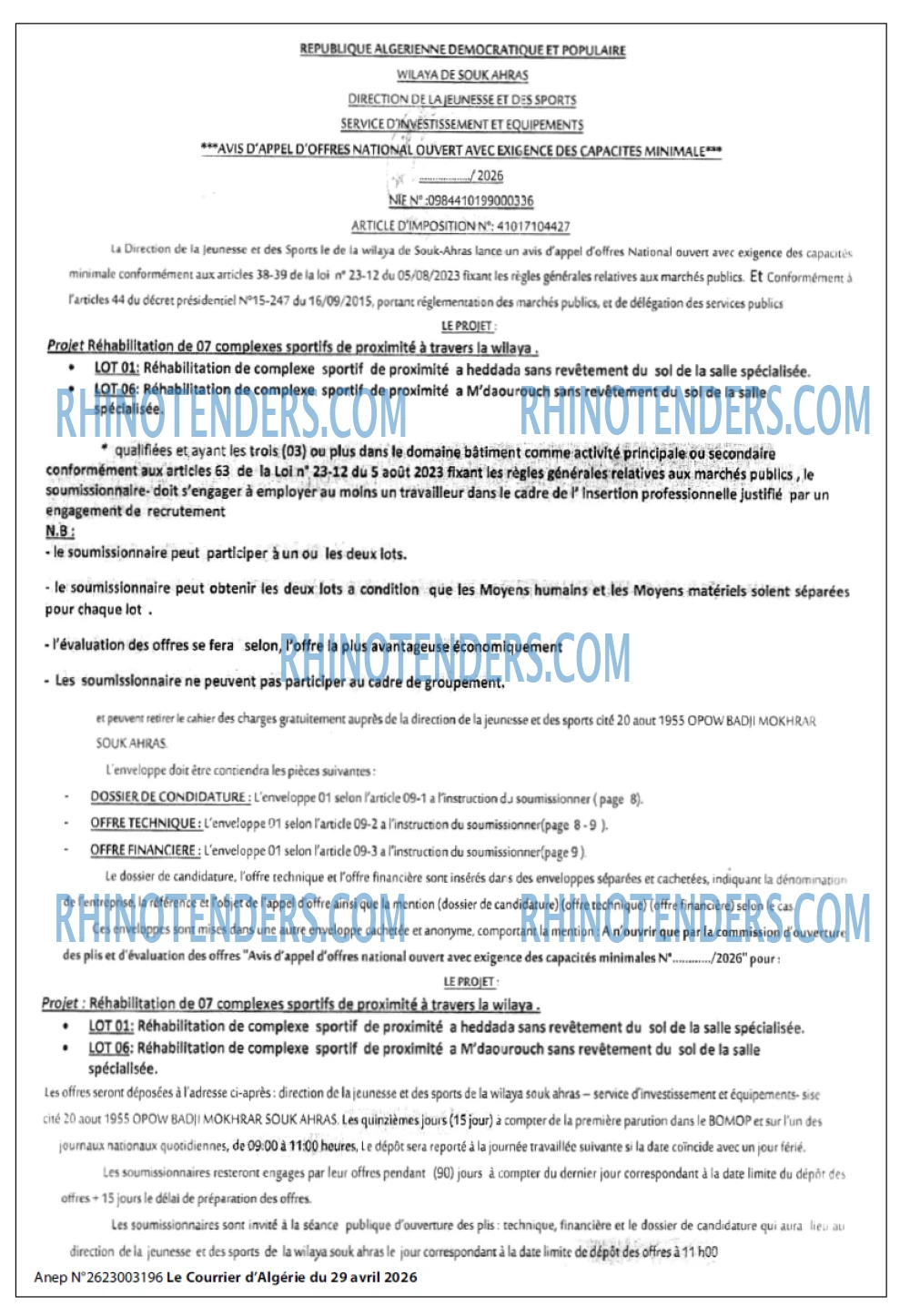 Le Courrier d'Algerie