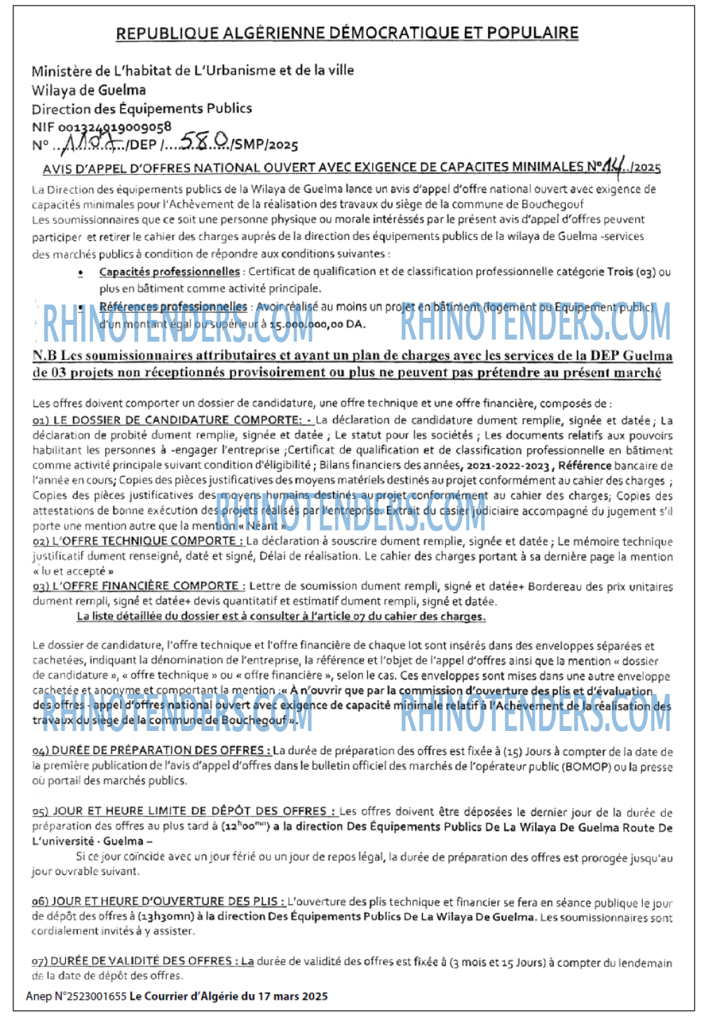 Le Courrier d'Algerie