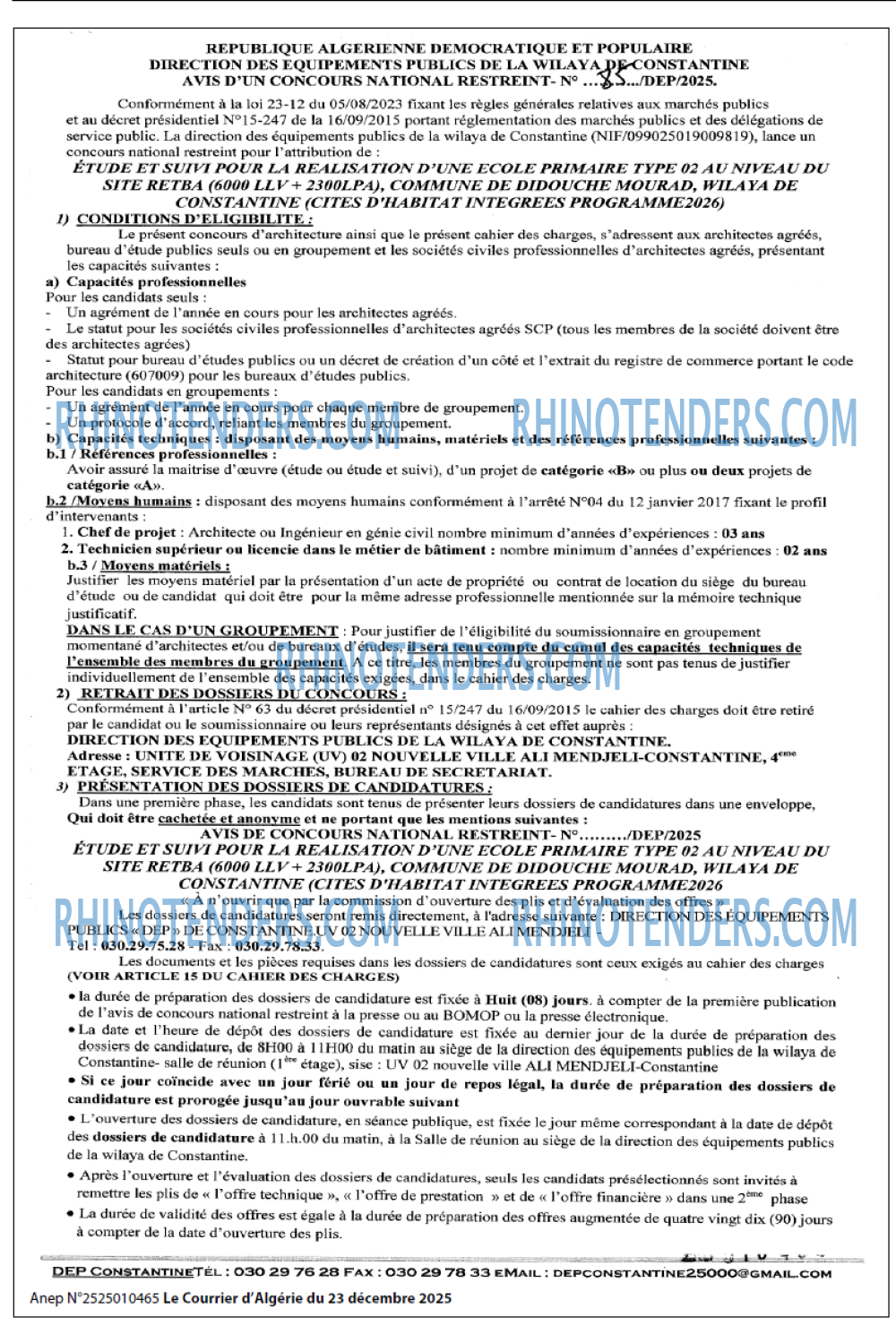 Le Courrier d'Algerie