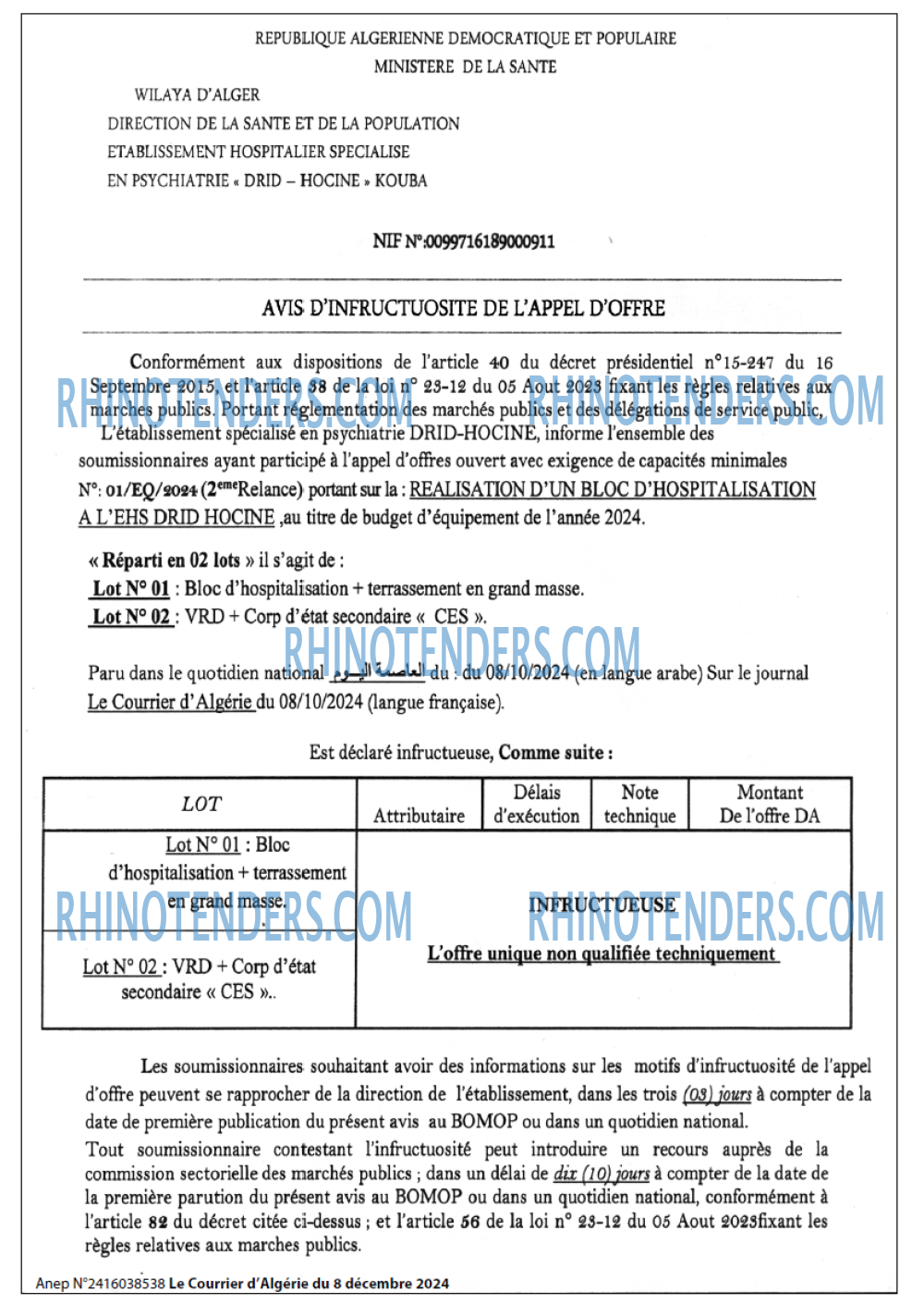 Le Courrier d'Algerie