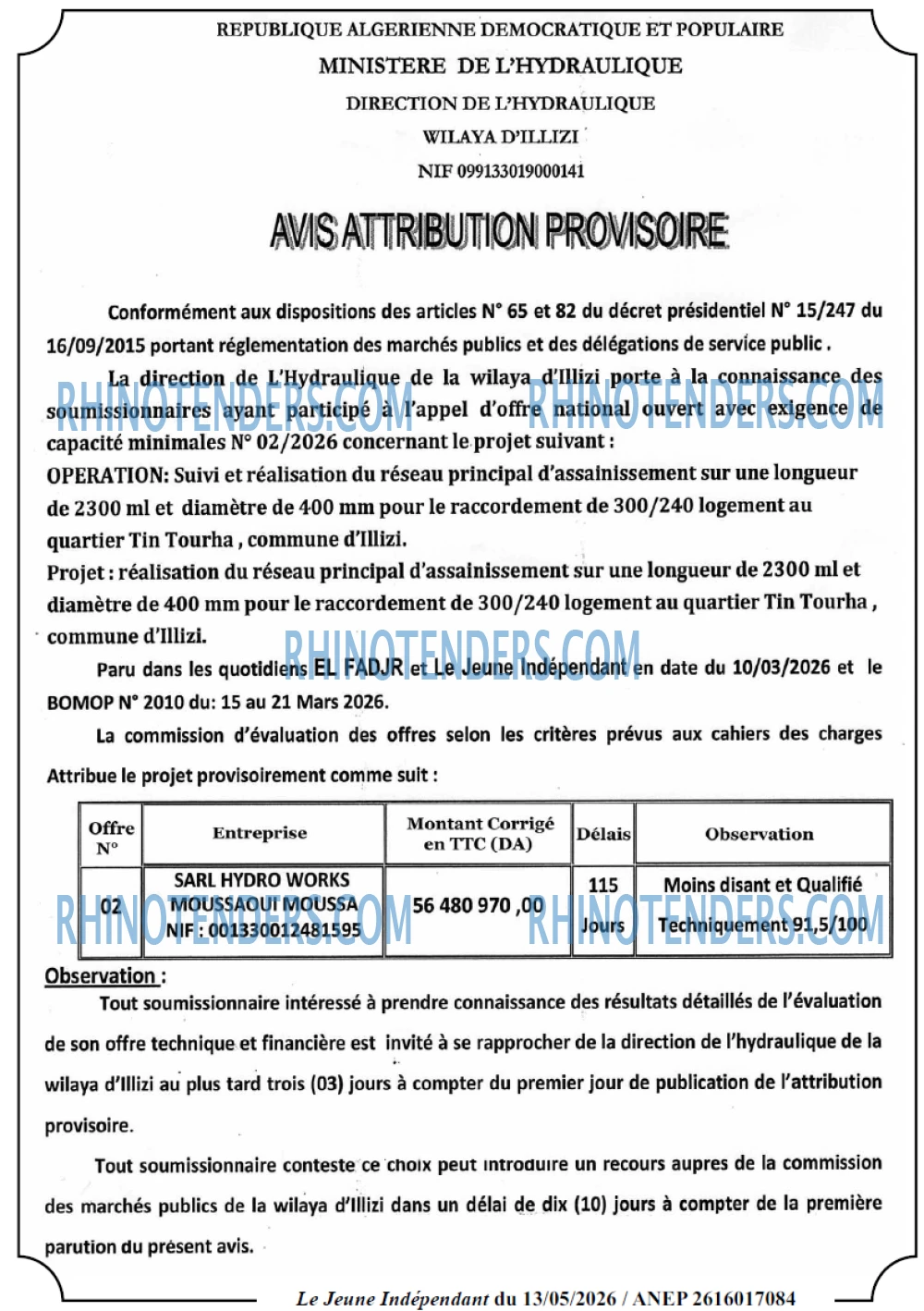 Jeune Independant