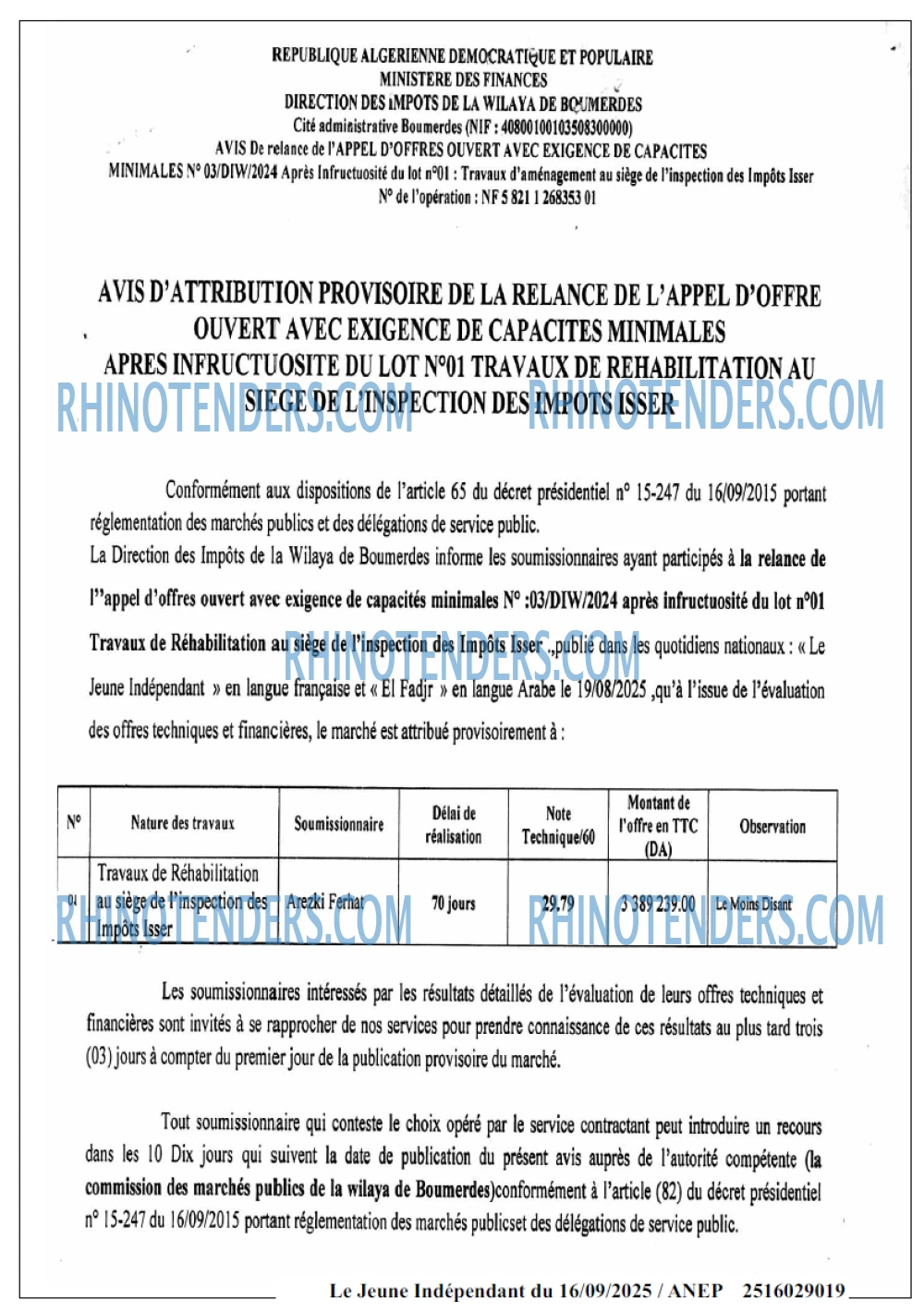 Le jeune indépendant