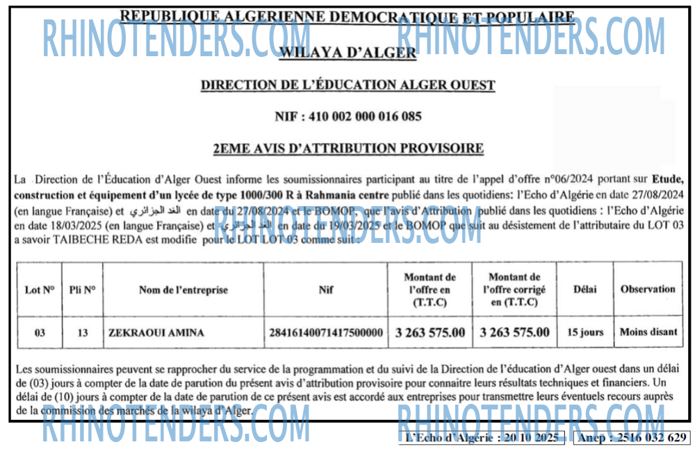 L'ECHO D'ALGERIE