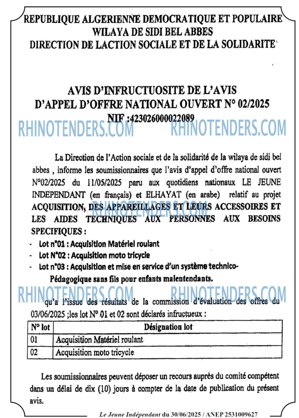 Le jeune indépendant