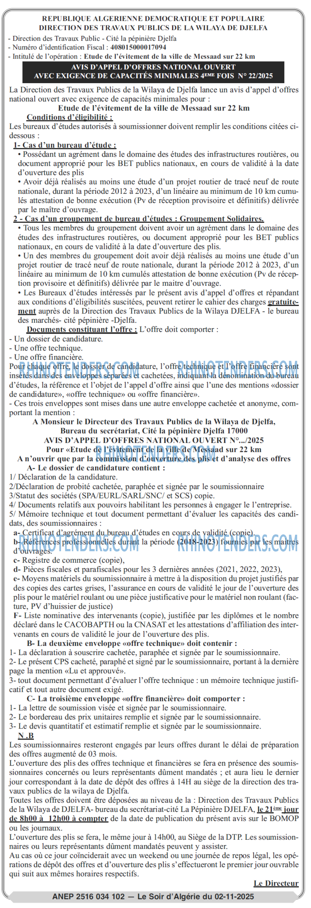LE SOIR D'ALGERIE