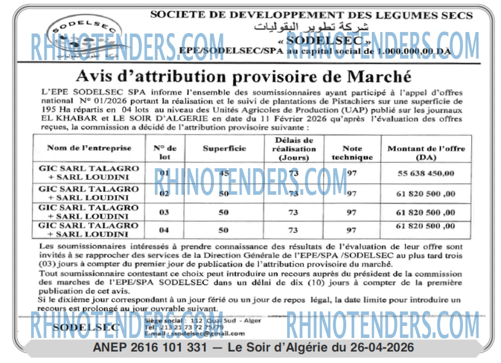 LE SOIR D'ALGERIE