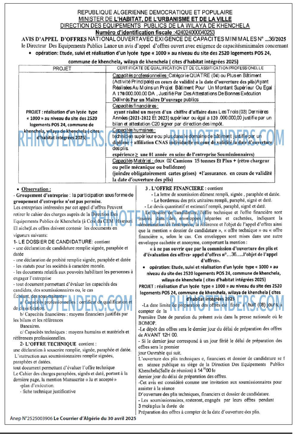 Le Courrier d'Algerie