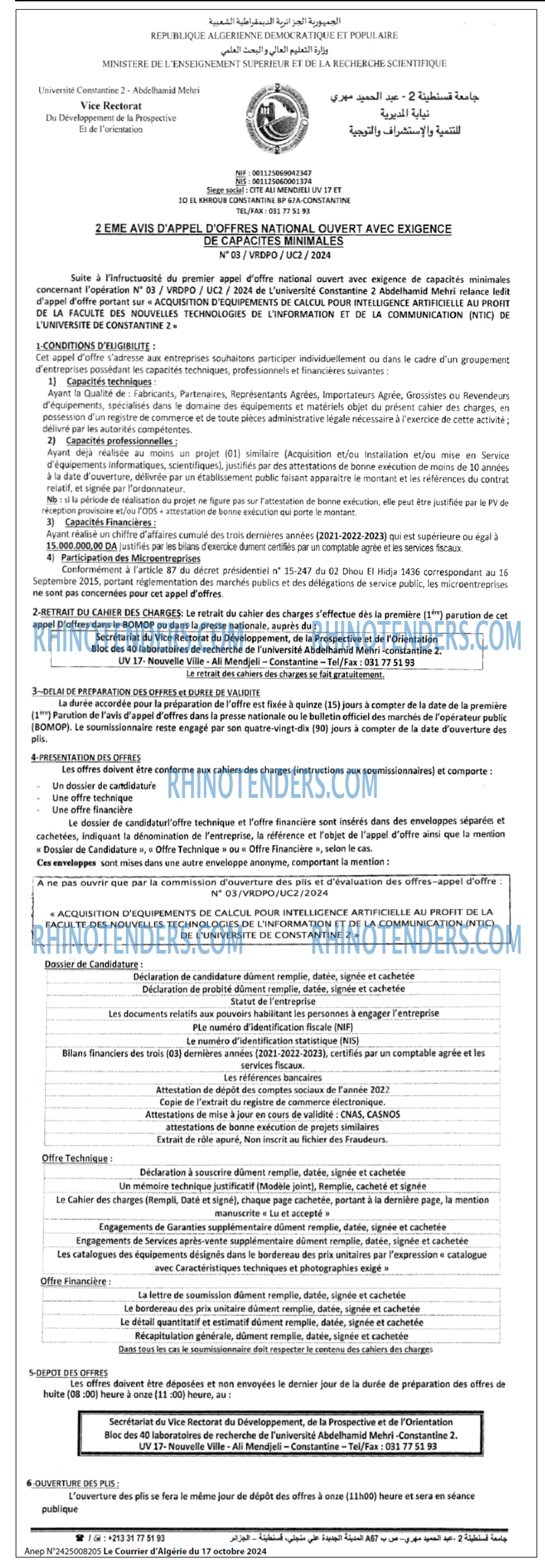 Le Courrier d'Algerie