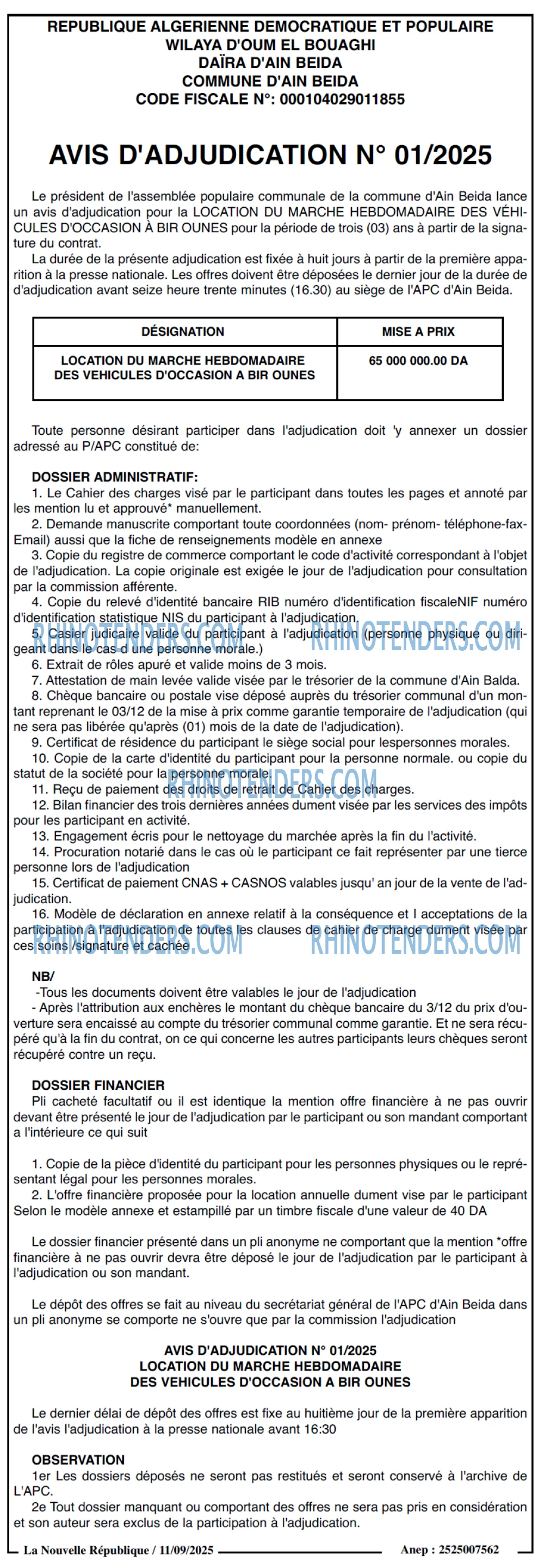 NOUVELLE REPUBLIQUE