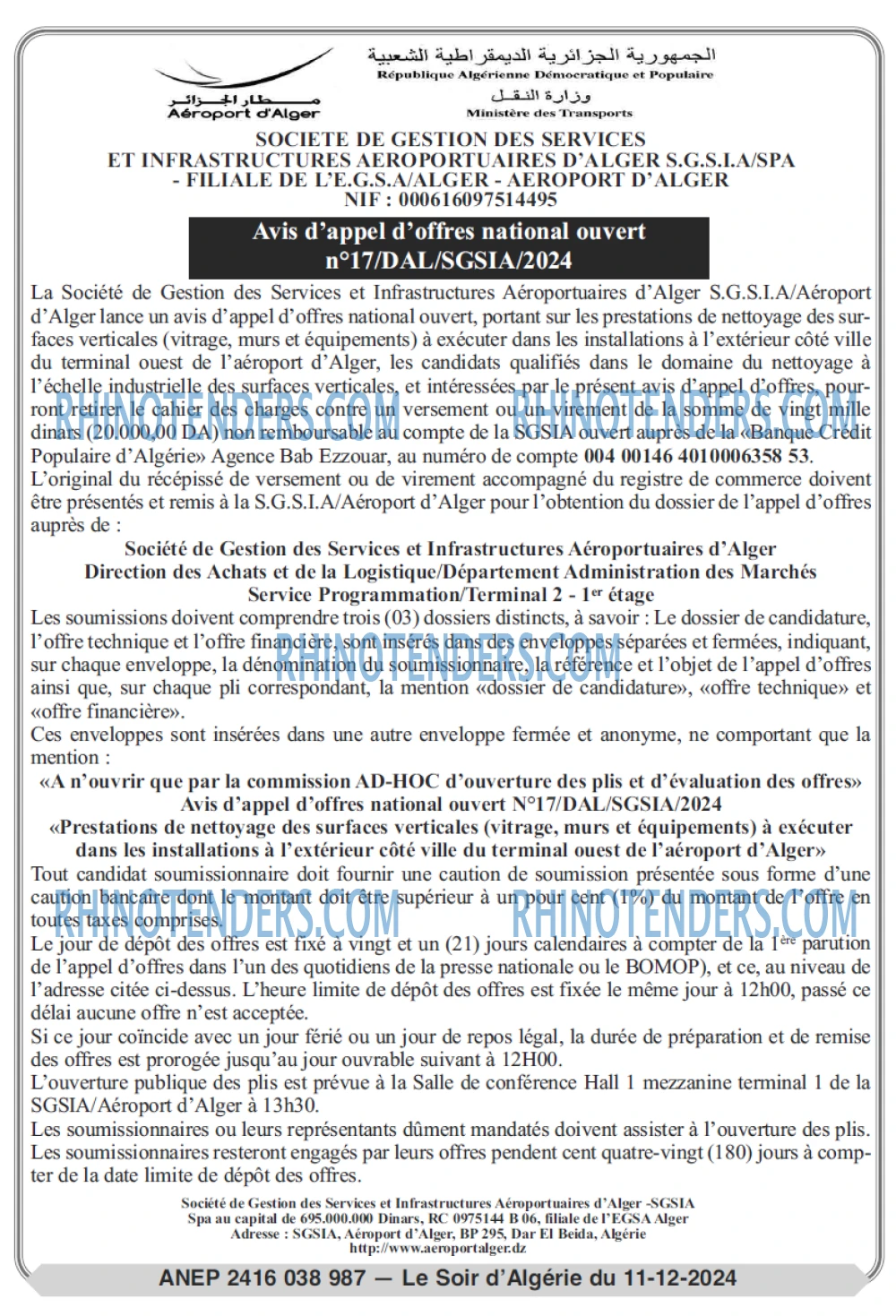 LE SOIR D'ALGERIE