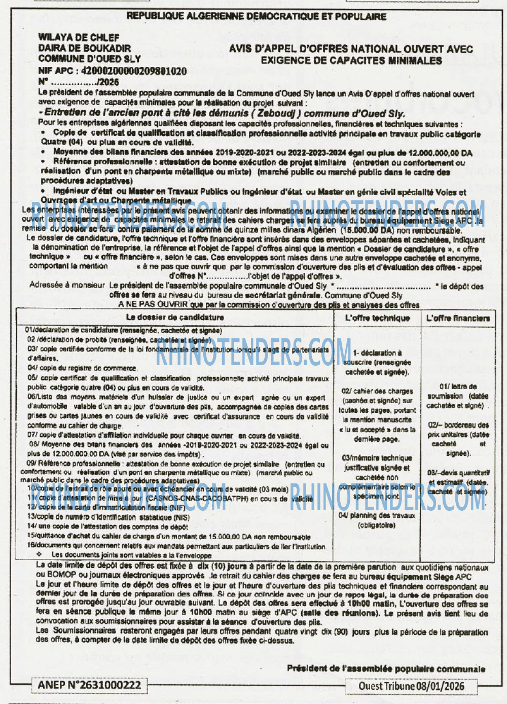 ouest TRIBUNE