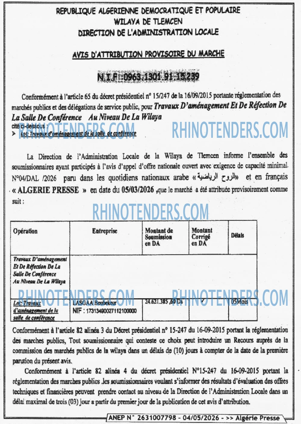 ALGERIE PRESSE