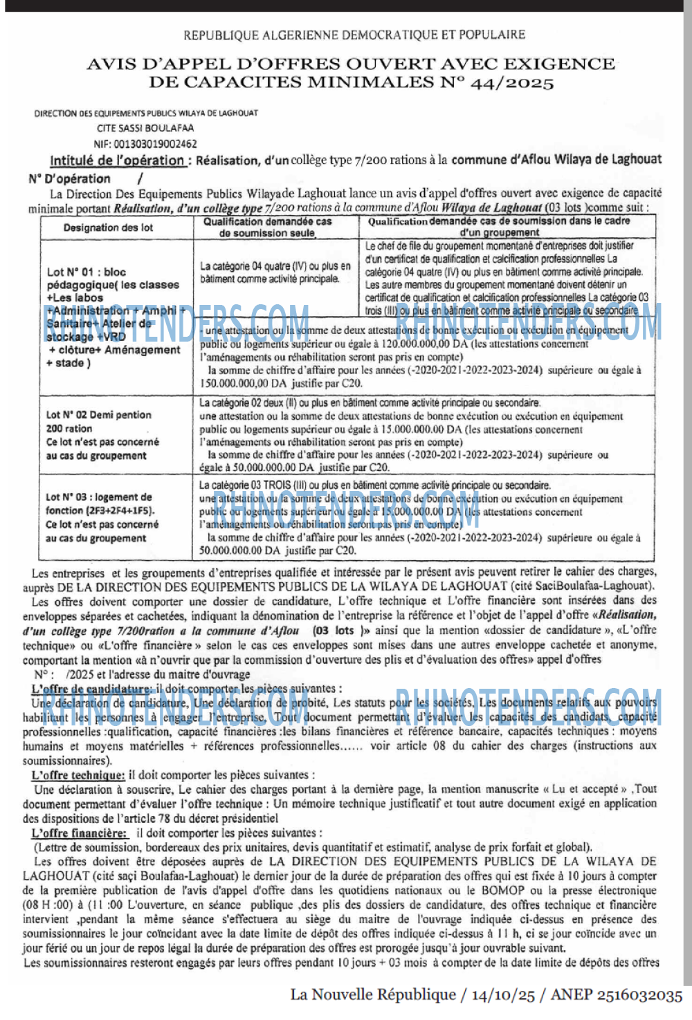 NOUVELLE REPUBLIQUE