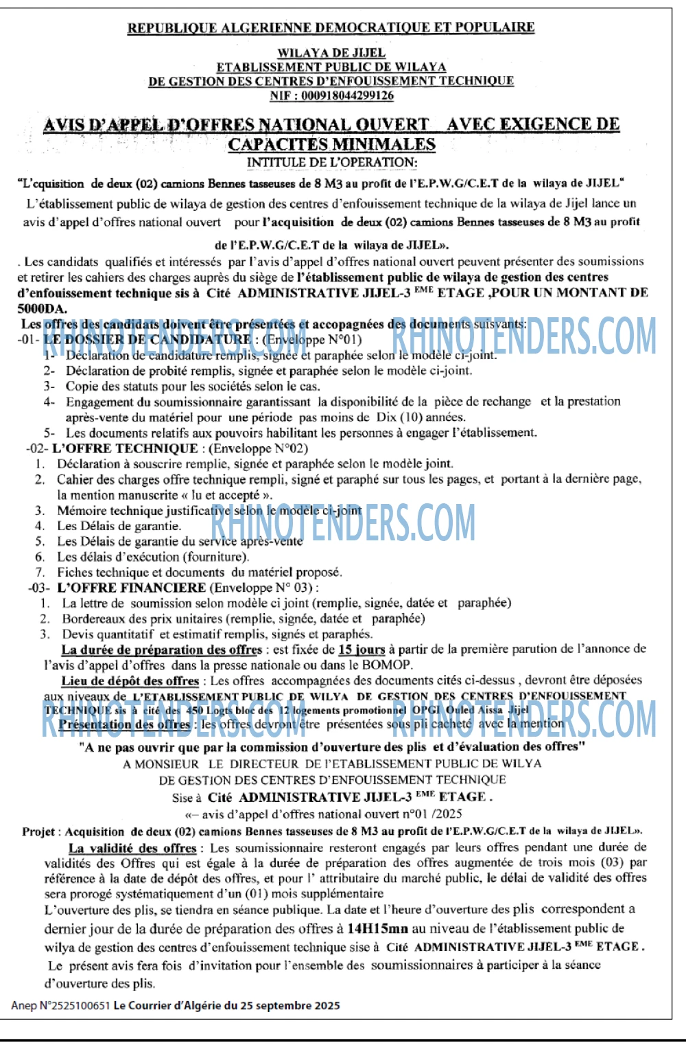 Le Courrier d'Algerie