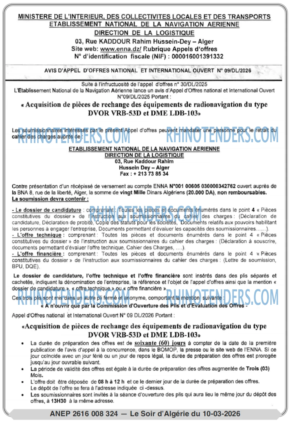 LE SOIR D'ALGERIE