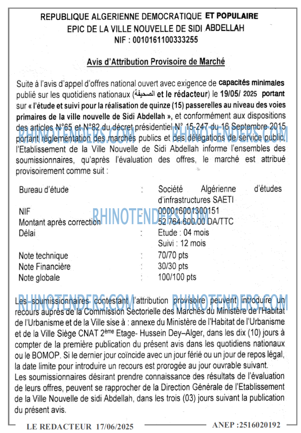 LE REDACTEUR