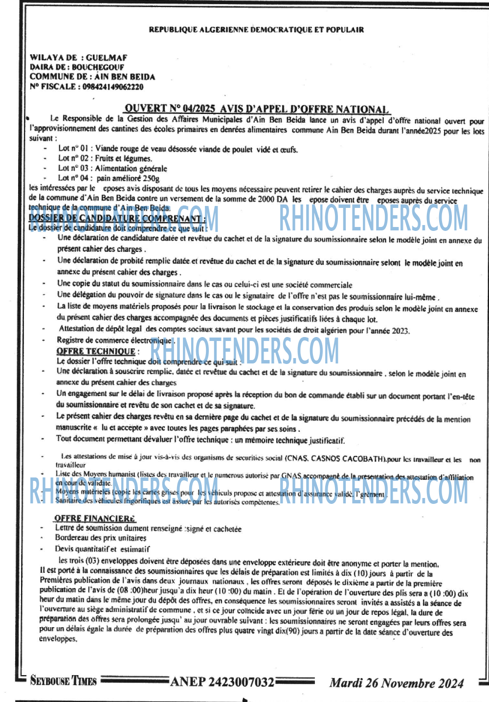 SEYBOUSSE TIMES